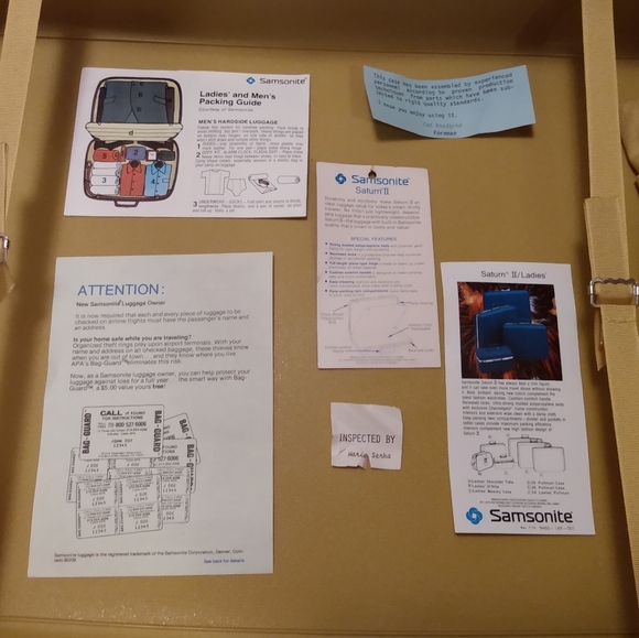 Vintage Samsonite Suitcase with all Original Tags - Picture 10 of 13